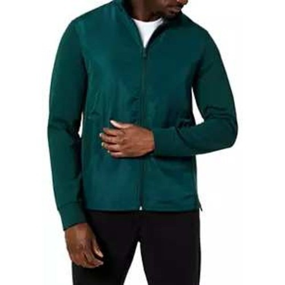 NWT Kenneth Cole Mens Full Zip Jacket Dark Green Athletic Sportswear Size Medium